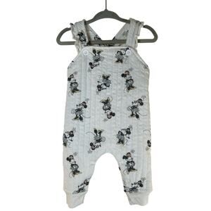 DISNEY BABY Girl’s Minnie Mouse Quilted Overalls / Size: 0-3 Months